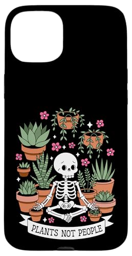 Plants Not People Funny Plant Lover Floral Skeleton Flowers Hülle für iPhone 15 Plus von Funny Skeleton Botanical Botany Enthusiast