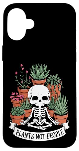 Plants Not People Funny Plant Lover Floral Skeleton Flowers Hülle für iPhone 16 Plus von Funny Skeleton Botanical Botany Enthusiast