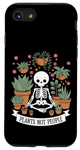 Plants Not People Funny Plant Lover Floral Skeleton Flowers Hülle für iPhone SE (2020) / 7 / 8 von Funny Skeleton Botanical Botany Enthusiast