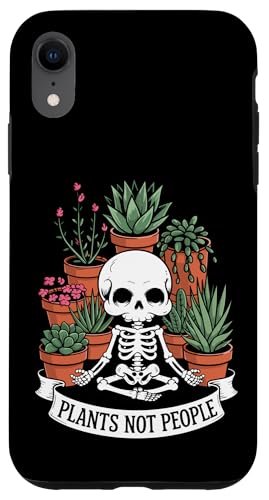 Plants Not People Funny Plant Lover Floral Skeleton Flowers Hülle für iPhone XR von Funny Skeleton Botanical Botany Enthusiast