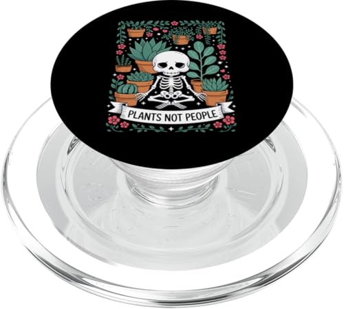 Plants Not People Funny Plant Lover Floral Skeleton Flowers PopSockets PopGrip für MagSafe Plants Not People Funny Plant Lover Floral Skeleton Flowers PopSockets PopGrip für MagSafe von Funny Skeleton Botanical Botany Enthusiast