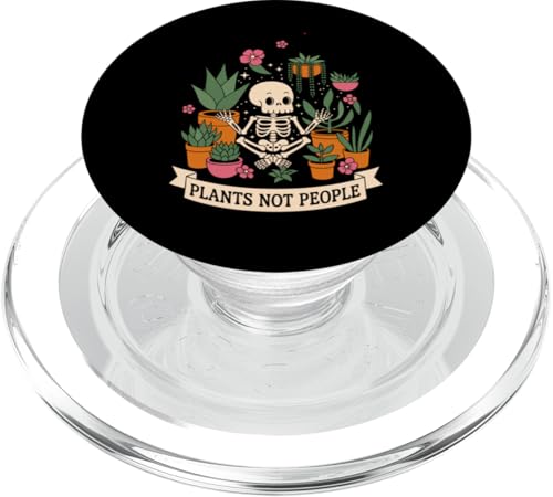 Plants Not People Funny Plant Lover Floral Skeleton Flowers PopSockets PopGrip für MagSafe Plants Not People Funny Plant Lover Floral Skeleton Flowers PopSockets PopGrip für MagSafe von Funny Skeleton Botanical Botany Enthusiast