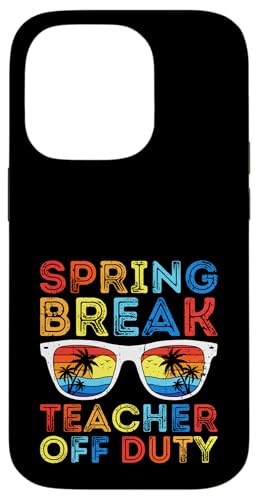 Spring Break Retro Vintage Lehrer Off Duty Frühling Urlaub Hülle für iPhone 14 Pro von Funny Spring Break Apparel