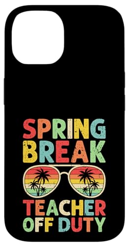 Spring Break Retro Vintage Lehrer Off Duty Frühling Urlaub Hülle für iPhone 14 von Funny Spring Break Apparel