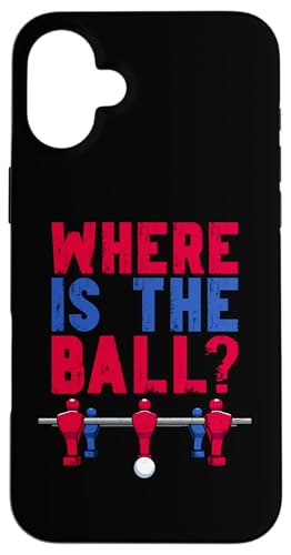 Tischfußball Kicker Witz Wo ist der Ball? Hülle für iPhone 16 Plus Tischfußball Kicker Witz Wo ist der Ball? Hülle für iPhone 16 Plus von Funny Table Foosball Player Gifts