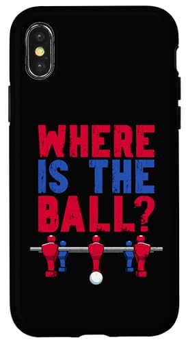 Tischfußball Kicker Witz Wo ist der Ball? Hülle für iPhone X/XS Tischfußball Kicker Witz Wo ist der Ball? Hülle für iPhone X/XS von Funny Table Foosball Player Gifts