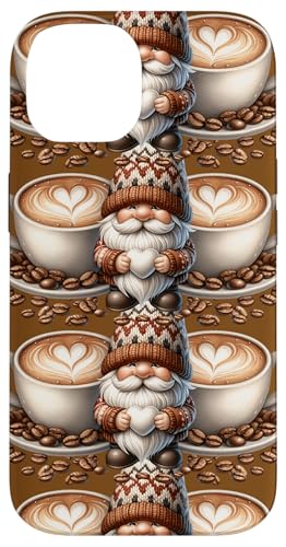 Brown Coffee Must Haves For Women Gnome Lover And Barista Hülle für iPhone 14 von Funny Teacher Gnome Coffee Gifts For Coffee Lovers