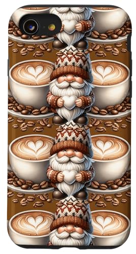 Brown Coffee Must Haves For Women Gnome Lover And Barista Hülle für iPhone SE (2020) / 7 / 8 von Funny Teacher Gnome Coffee Gifts For Coffee Lovers