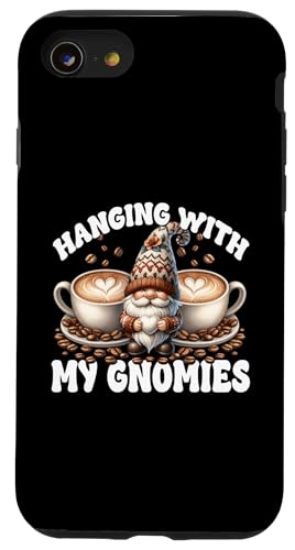 Coffee Gnome Dad Love Hanging With My Gnomies Funny Saying Hülle für iPhone SE (2020) / 7 / 8 von Funny Teacher Gnome Coffee Gifts For Coffee Lovers