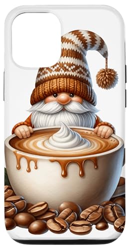 Coffee Lover Caffeine Barista Gnome With Fresh Coffee Beans Hülle für iPhone 12/12 Pro von Funny Teacher Gnome Coffee Gifts For Coffee Lovers