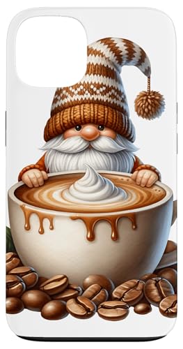 Coffee Lover Caffeine Barista Gnome With Fresh Coffee Beans Hülle für iPhone 13 von Funny Teacher Gnome Coffee Gifts For Coffee Lovers