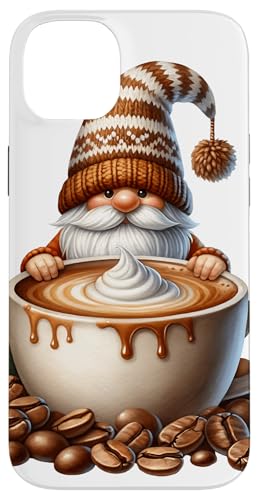 Coffee Lover Caffeine Barista Gnome With Fresh Coffee Beans Hülle für iPhone 14 Plus von Funny Teacher Gnome Coffee Gifts For Coffee Lovers