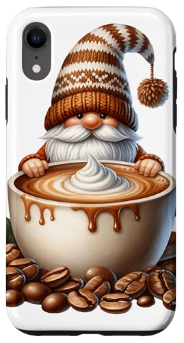 Coffee Lover Caffeine Barista Gnome With Fresh Coffee Beans Hülle für iPhone XR von Funny Teacher Gnome Coffee Gifts For Coffee Lovers