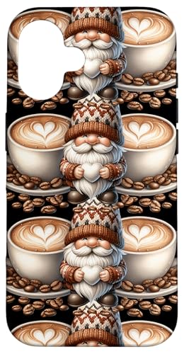 Cute Coffee Accessories For Women And Men Who Loves Coffee Hülle für iPhone 16 von Funny Teacher Gnome Coffee Gifts For Coffee Lovers