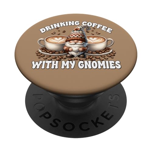Drinking Coffee Saying For Coffee Lover Cute Garden Gnome PopSockets Klebender PopGrip Drinking Coffee Saying For Coffee Lover Cute Garden Gnome PopSockets Klebender PopGrip von Funny Teacher Gnome Coffee Gifts For Coffee Lovers
