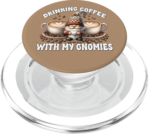 Drinking Coffee Saying For Coffee Lover Cute Garden Gnome PopSockets PopGrip für MagSafe Drinking Coffee Saying For Coffee Lover Cute Garden Gnome PopSockets PopGrip für MagSafe von Funny Teacher Gnome Coffee Gifts For Coffee Lovers