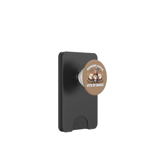 Drinking Coffee Saying For Coffee Lover Cute Garden Gnome PopSockets PopWallet für MagSafe Drinking Coffee Saying For Coffee Lover Cute Garden Gnome PopSockets PopWallet für MagSafe von Funny Teacher Gnome Coffee Gifts For Coffee Lovers