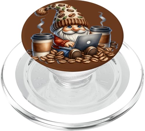Funny Coffee Addict Gnome Grandpa Graphic For Workaholics PopSockets PopGrip für MagSafe Funny Coffee Addict Gnome Grandpa Graphic For Workaholics PopSockets PopGrip für MagSafe von Funny Teacher Gnome Coffee Gifts For Coffee Lovers
