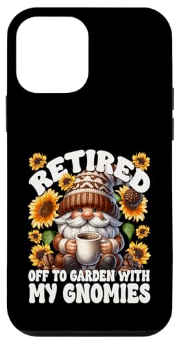 Funny Retirement Plan For Gardener With Sunflower And Coffee Hülle für iPhone 12 mini von Funny Teacher Gnome Coffee Gifts For Coffee Lovers