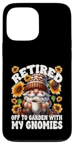 Funny Retirement Plan For Gardener With Sunflower And Coffee Hülle für iPhone 13 Pro Max von Funny Teacher Gnome Coffee Gifts For Coffee Lovers