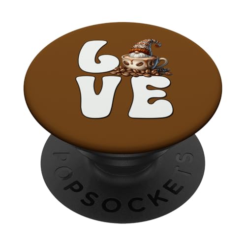 Love Coffee Graphic For Gnome Lover Women Men Funny Barista PopSockets Klebender PopGrip Love Coffee Graphic For Gnome Lover Women Men Funny Barista PopSockets Klebender PopGrip von Funny Teacher Gnome Coffee Gifts For Coffee Lovers