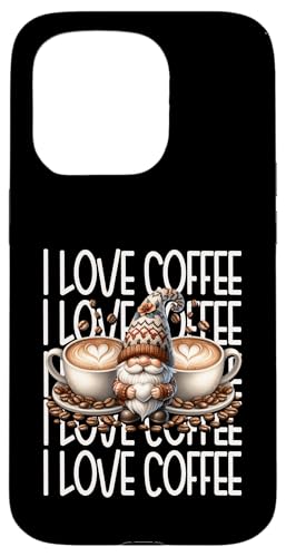 Retro Gnome Graphic For Barista I Love Coffee Coffee Coffee Hülle für iPhone 15 Pro von Funny Teacher Gnome Coffee Gifts For Coffee Lovers