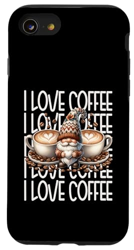 Retro Gnome Graphic For Barista I Love Coffee Coffee Coffee Hülle für iPhone SE (2020) / 7 / 8 von Funny Teacher Gnome Coffee Gifts For Coffee Lovers