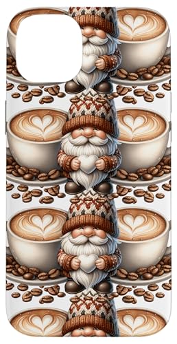 Unique Coffee Gnome Dad Graphic With White Mugs Love Coffee Hülle für iPhone 14 Plus von Funny Teacher Gnome Coffee Gifts For Coffee Lovers