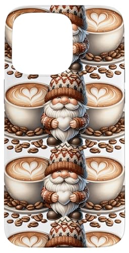 Unique Coffee Gnome Dad Graphic With White Mugs Love Coffee Hülle für iPhone 15 Pro Max von Funny Teacher Gnome Coffee Gifts For Coffee Lovers