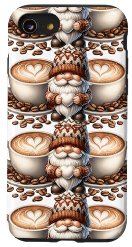 Unique Coffee Gnome Dad Graphic With White Mugs Love Coffee Hülle für iPhone SE (2020) / 7 / 8 von Funny Teacher Gnome Coffee Gifts For Coffee Lovers