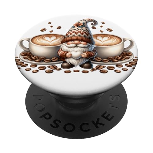 Unique Coffee Gnome Dad Graphic With White Mugs Love Coffee PopSockets Klebender PopGrip Unique Coffee Gnome Dad Graphic With White Mugs Love Coffee PopSockets Klebender PopGrip von Funny Teacher Gnome Coffee Gifts For Coffee Lovers