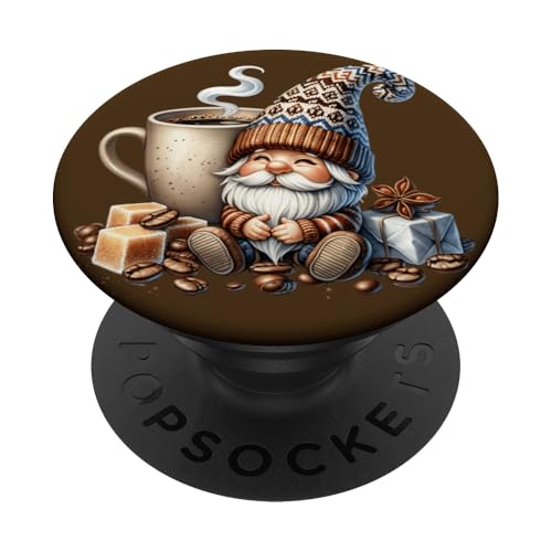 Winter Gnome Dad With Biggest Coffee Mug For Christmas PopSockets Klebender PopGrip Winter Gnome Dad With Biggest Coffee Mug For Christmas PopSockets Klebender PopGrip von Funny Teacher Gnome Coffee Gifts For Coffee Lovers