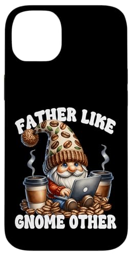 Workaholic Gnome Dad Saying With Coffee Mugs For Fathers Day Hülle für iPhone 14 Plus von Funny Teacher Gnome Coffee Gifts For Coffee Lovers