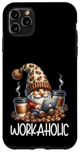 Workaholic Gnome For Coworkers Who Loves Drinking Coffee Hülle für iPhone 11 Pro Max von Funny Teacher Gnome Coffee Gifts For Coffee Lovers