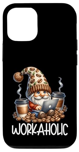 Workaholic Gnome For Coworkers Who Loves Drinking Coffee Hülle für iPhone 12/12 Pro von Funny Teacher Gnome Coffee Gifts For Coffee Lovers
