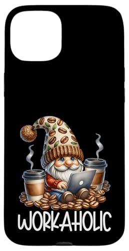Workaholic Gnome For Coworkers Who Loves Drinking Coffee Hülle für iPhone 15 Plus von Funny Teacher Gnome Coffee Gifts For Coffee Lovers