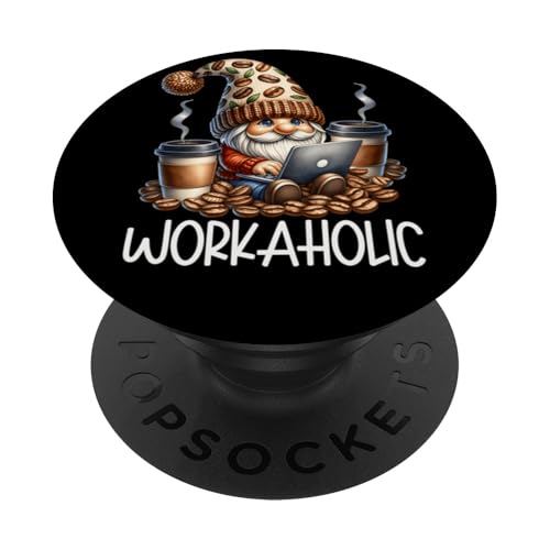 Workaholic Gnome For Coworkers Who Loves Drinking Coffee PopSockets Klebender PopGrip Workaholic Gnome For Coworkers Who Loves Drinking Coffee PopSockets Klebender PopGrip von Funny Teacher Gnome Coffee Gifts For Coffee Lovers