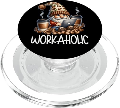 Workaholic Gnome For Coworkers Who Loves Drinking Coffee PopSockets PopGrip für MagSafe Workaholic Gnome For Coworkers Who Loves Drinking Coffee PopSockets PopGrip für MagSafe von Funny Teacher Gnome Coffee Gifts For Coffee Lovers