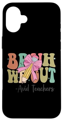 Bruh We Out Avid Teachers Last Day of School Kokette Schleife Hülle für iPhone 16 Plus Bruh We Out Avid Teachers Last Day of School Kokette Schleife Hülle für iPhone 16 Plus von Funny Teachers Groovy Apparel Co.