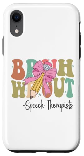 Bruh We Out Logopäden am letzten Schultag Kokette Hülle für iPhone XR Bruh We Out Logopäden am letzten Schultag Kokette Hülle für iPhone XR von Funny Teachers Groovy Apparel Co.
