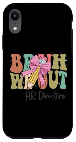 Bruh We Out Personaldirektoren am letzten Schultag Coquette Bow Hülle für iPhone XR von Funny Teachers Groovy Apparel Co.