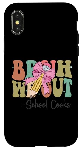 Bruh We Out School Cooks Letzter Schultag Coquette Bow Hülle für iPhone X/XS Bruh We Out School Cooks Letzter Schultag Coquette Bow Hülle für iPhone X/XS von Funny Teachers Groovy Apparel Co.