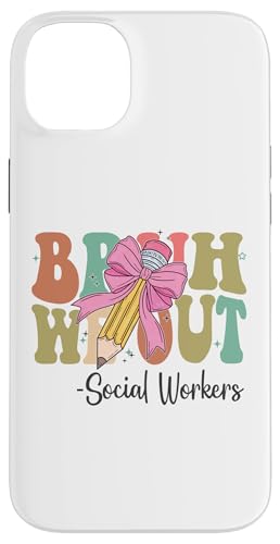 Bruh We Out Sozialarbeiter am letzten Schultag Coquette Bow Hülle für iPhone 14 Plus Bruh We Out Sozialarbeiter am letzten Schultag Coquette Bow Hülle für iPhone 14 Plus von Funny Teachers Groovy Apparel Co.
