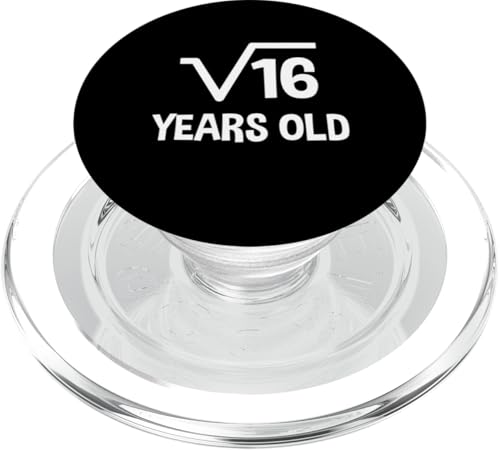Quadratische Wurzel von 16 - 4. Geburtstag Mathematik 4 Jahre alt lustig PopSockets PopGrip für MagSafe Quadratische Wurzel von 16 - 4. Geburtstag Mathematik 4 Jahre alt lustig PopSockets PopGrip für MagSafe von Funny Tee Shirts For Math Genius Students Teachers