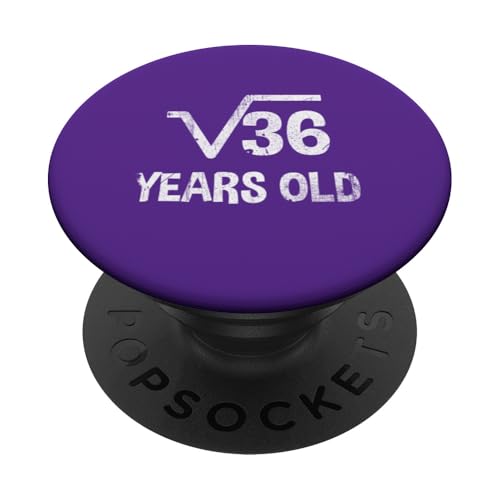 Quadratische Wurzel von 36 - 6. Geburtstag Mathematik 6 Jahre alt niedlich PopSockets Klebender PopGrip Quadratische Wurzel von 36 - 6. Geburtstag Mathematik 6 Jahre alt niedlich PopSockets Klebender PopGrip von Funny Tee Shirts For Math Genius Students Teachers