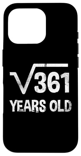 Quadratische Wurzel von 361 - 19. Geburtstag Mathematik 19 Jahre alt lustig Hülle für iPhone 16 Pro Quadratische Wurzel von 361 - 19. Geburtstag Mathematik 19 Jahre alt lustig Hülle für iPhone 16 Pro von Funny Tee Shirts For Math Genius Students Teachers