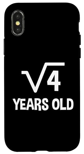 Quadratische Wurzel von 4 - 2. Geburtstag Mathematik 2 Jahre alt lustig Hülle für iPhone X/XS Quadratische Wurzel von 4 - 2. Geburtstag Mathematik 2 Jahre alt lustig Hülle für iPhone X/XS von Funny Tee Shirts For Math Genius Students Teachers