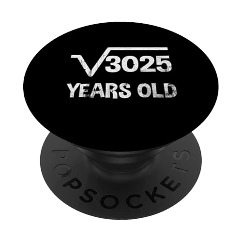 Quadratwurzel von 3025 - 55 Geburtstag Mathematik 55 Jahre alt lustig PopSockets Klebender PopGrip Quadratwurzel von 3025 - 55 Geburtstag Mathematik 55 Jahre alt lustig PopSockets Klebender PopGrip von Funny Tee Shirts For Math Genius Students Teachers