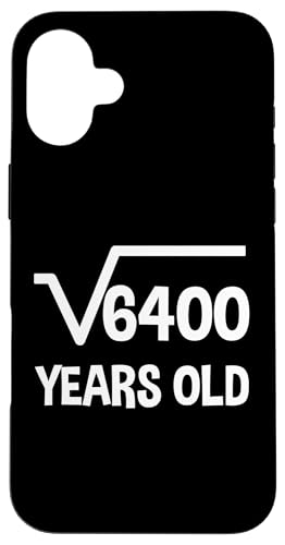 Quadratwurzel von 6400 - 80 Geburtstag Mathematik 80 Jahre alt lustig Hülle für iPhone 16 Plus Quadratwurzel von 6400 - 80 Geburtstag Mathematik 80 Jahre alt lustig Hülle für iPhone 16 Plus von Funny Tee Shirts For Math Genius Students Teachers