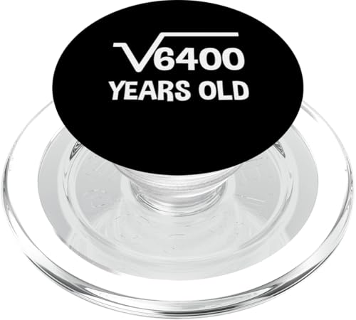Quadratwurzel von 6400 - 80 Geburtstag Mathematik 80 Jahre alt lustig PopSockets PopGrip für MagSafe Quadratwurzel von 6400 - 80 Geburtstag Mathematik 80 Jahre alt lustig PopSockets PopGrip für MagSafe von Funny Tee Shirts For Math Genius Students Teachers